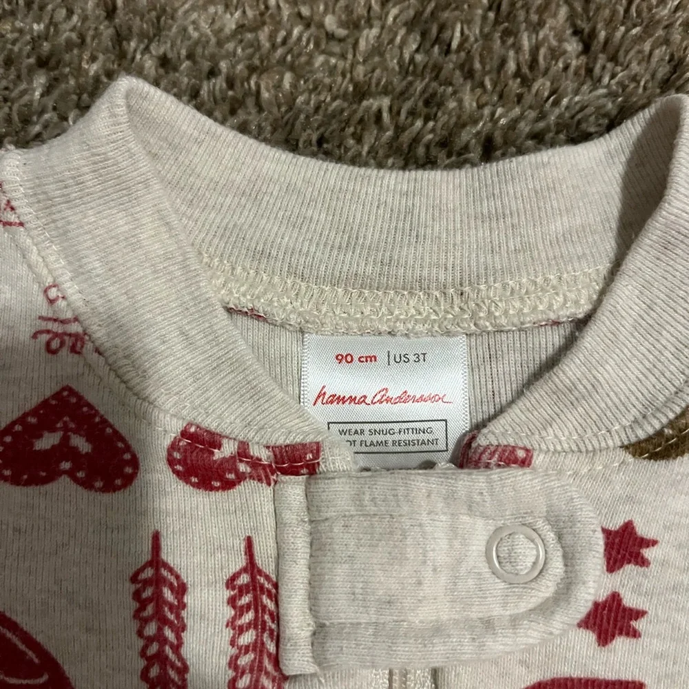 Hanna Andersson Christmas Baking 3T Zip Sleeper In Organic Cotton - Picture 3 of 3